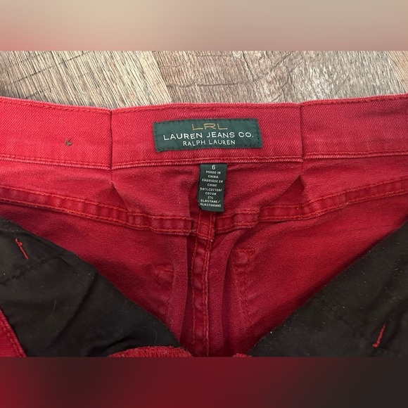 Lauren Ralph Lauren Red Jeans Women 6 Modern Straight - Picture 5 of 10